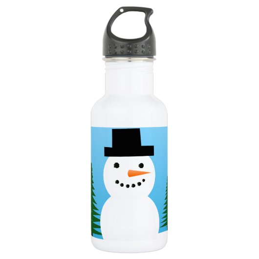 Winter Snow Holiday Tree Party Destiny Celebration Trinkflasche (Vorderseite)