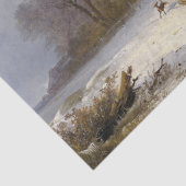 Winter Snow Horse Sleigh Ride Woods Tissue Paper Seidenpapier (Detail)