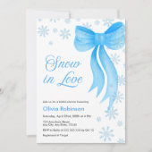 Winter Snow in Love Snowflakes Bridal Shower  Einladung (Vorderseite)