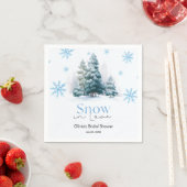 Winter Snow in Love Snowflakes Bridal Shower Serviette (Beispiel)