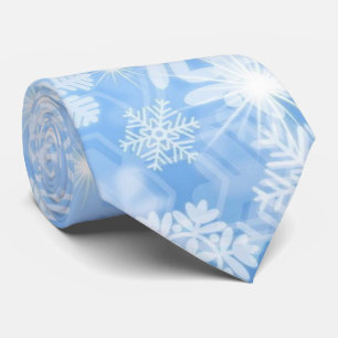 Winter Snow Light Blue Herren Geschenk Neck Tie Krawatte