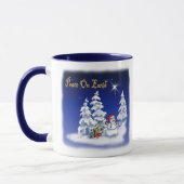 Winter Snow Man Weltfrieden Tasse (Links)