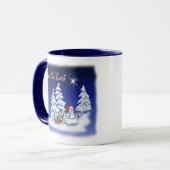 Winter Snow Man Weltfrieden Tasse (Vorderseite Links)