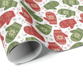 Winter Snow Mittens Geschenkpapier (Rolleneckpunkt)