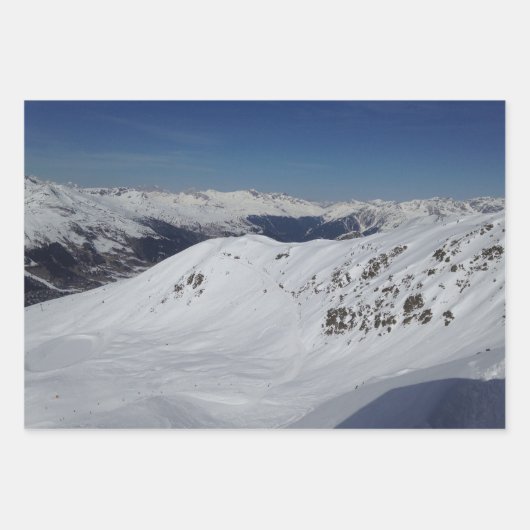 Winter Snow Mountains Fotowrapping Paper S Geschenkpapier Set (Vorderseite)