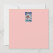 Winter Snow Penguin Flat Weihnachtskarte Karte (Rückseite)