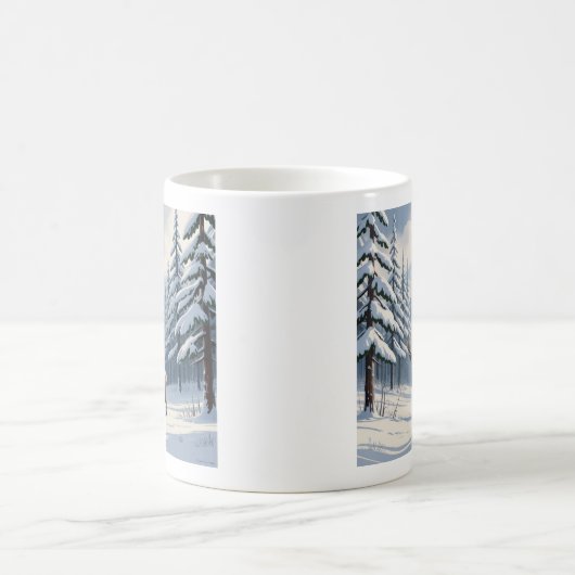 Winter Snow Pine Ceramic Mug (11oz) Kaffeetasse (Mittel)
