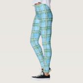 Winter Snow Plaid Tartan Design  Leggings (Links)