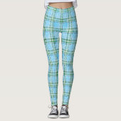 Winter Snow Plaid Tartan Design  Leggings (Vorderseite)