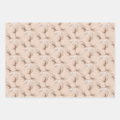 Winter Snow Sparrow Wasserfarbe Handgestrichen Geschenkpapier Set (Vorderseite 3)