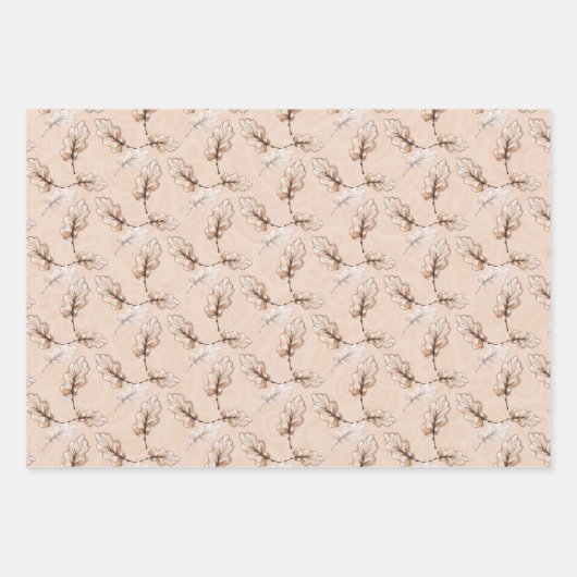 Winter Snow Sparrow Wasserfarbe Handgestrichen Geschenkpapier Set (Vorderseite 3)