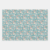 Winter Snow Sparrow Wasserfarbe Handgestrichen Geschenkpapier Set (Vorderseite 2)