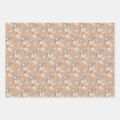 Winter Snow Sparrow Wasserfarbe Handgestrichen Geschenkpapier Set (Vorderseite)