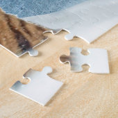 Winter Snow Tiger Mountains Tierisches Foto Trendy Puzzle (Seite)