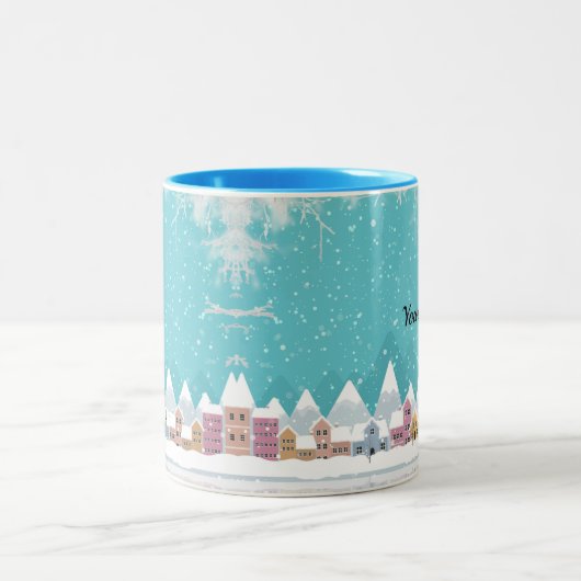 Winter Snow Village Tasse (Mittel)