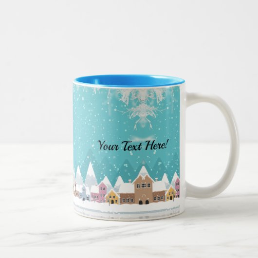 Winter Snow Village Tasse (Rechts)
