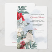 Winter Snowbird Holiday Brunch Einladung (Vorne/Hinten)