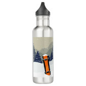 Winter Snowboard Custom Text Water Flaschen Trinkflasche (Links)