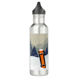 Winter Snowboard Custom Text Water Flaschen Trinkflasche