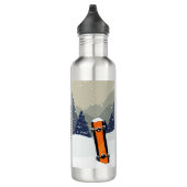 Winter Snowboard Custom Text Water Flaschen Trinkflasche (Rechts)