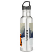 Winter Snowboard Custom Text Water Flaschen Trinkflasche (Vorderseite)