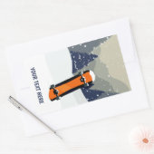 Winter Snowboard Zollaufkleber Rechteckiger Aufkleber (Umschlag)