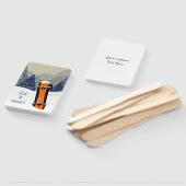 Winter Snowboarden für benutzerdefinierte Texthand Fächer (Non-assembled)