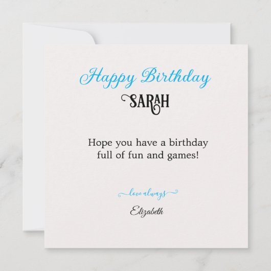 WINTER SNOWBOARDING THEMA KINDERGEBURTSTAG CAKE KARTE (Rückseite)