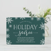Winter Snowfall Holiday Soiree Party Einladung (Stehend Vorderseite)