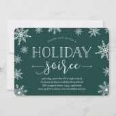 Winter Snowfall Holiday Soiree Party Einladung (Vorderseite)