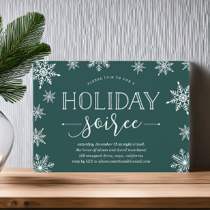 Winter Snowfall Holiday Soiree Party Einladung