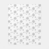 Winter Snowfall White Fleecedecke (Vorderseite)
