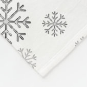 Winter Snowfall White Fleecedecke (Ecke)