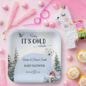 Winter Snowflake Baby Cold Outdoor Bärenschale Pappteller (Party)
