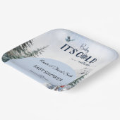 Winter Snowflake Baby Cold Outdoor Bärenschale Pappteller (Gewinkelt)