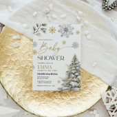 Winter Snowflake Baby Dusche Einladung