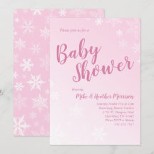 Winter Snowflake Baby Dusche Pink Girl