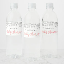 Winter Snowflake Baby Dusche Wasserflasche Etikett