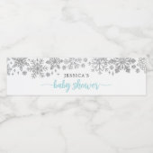 Winter Snowflake Baby Dusche Wasserflasche Etikett (Einzelnes Label)