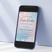 Winter Snowflake Baby Shower Einladung