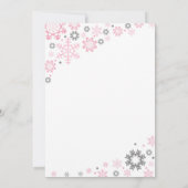 Winter Snowflake Baby Shower Einladungen für Mädch (Rückseite)