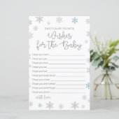Winter Snowflake Baby Shower Game PRINTIERT (Stehend Vorderseite)