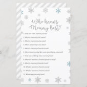 Winter Snowflake Baby Shower Game PRINTIERT (Vorne/Hinten)