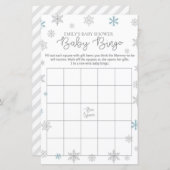 Winter Snowflake Baby Shower Game PRINTIERT (Vorne/Hinten)