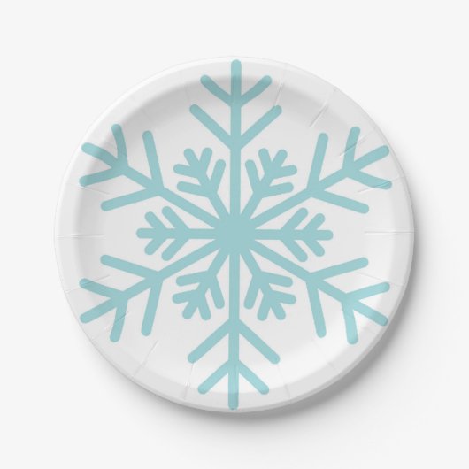 Winter Snowflake Baby Shower Paper Tellers Boy Pappteller (Vorderseite)