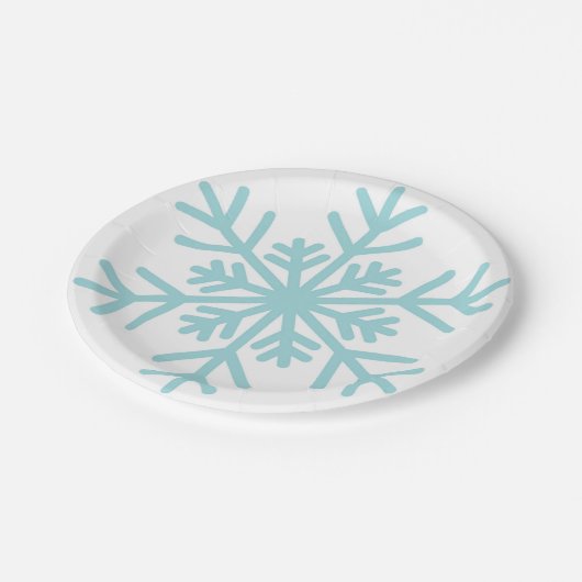 Winter Snowflake Baby Shower Paper Tellers Boy Pappteller (Schrägansicht)