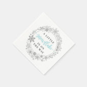 Winter Snowflake Baby Showtail Napkin Serviette (Ecke)