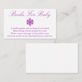 Winter Snowflake Babydusche Bücher für Babykarte Begleitkarte