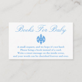 Winter Snowflake Babydusche Bücher für Babykarte Begleitkarte