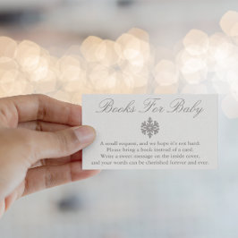 Winter Snowflake Babydusche Bücher für Babykarte Begleitkarte